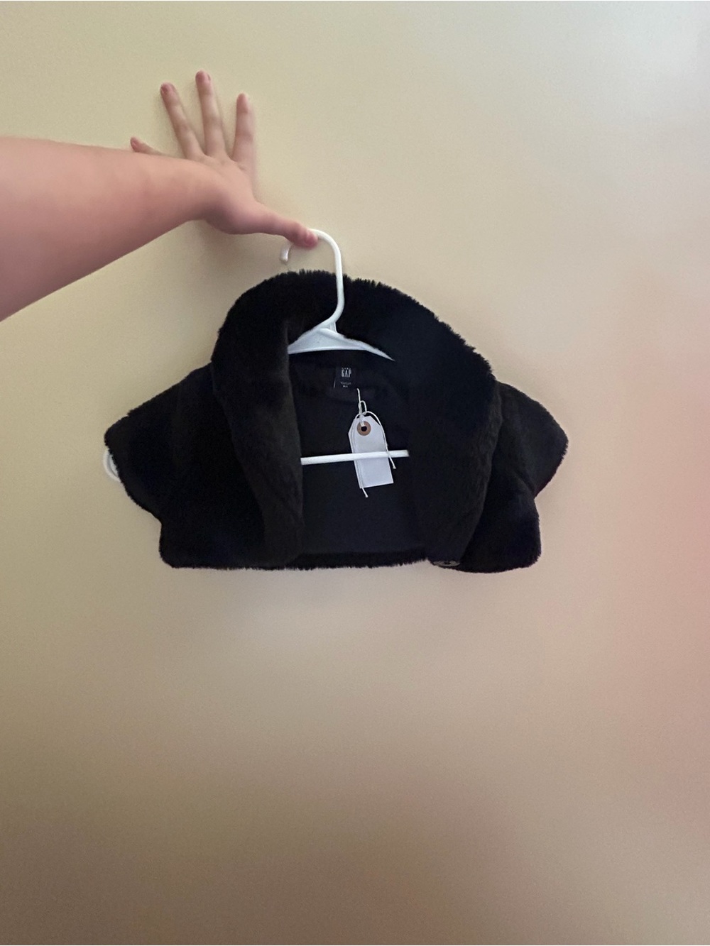 GAP Kids Black Faux Fur Bolero